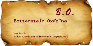 Bottenstein Oxána névjegykártya